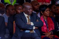 Former Deputy President Rigathi Gachagua attending a funeral in Murang'a on Saturday, November 1, 2025