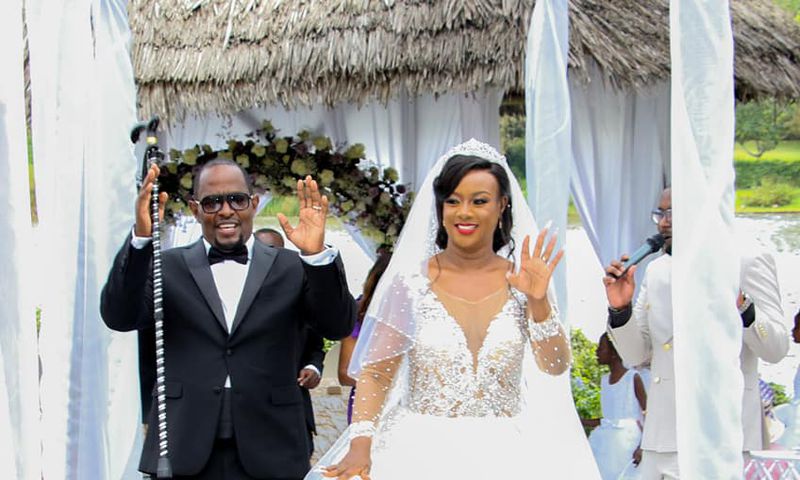 Radio Jambo presenter Bramwell Mwololo weds longtime lover Damaris Wambui in glamorous ceremony