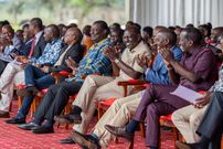 President William Ruto and other leaders during an Interdenominational church service in Kimana, Kajiado County on Sunday, December 01.