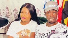 A past image of late footballer Ezekiel Otuoma with his wife Racheal Otuoma
