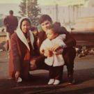 A young Julie Gichuru with her father, the late Farooq Asif Butt, Lt Col (Ret)  and mother
