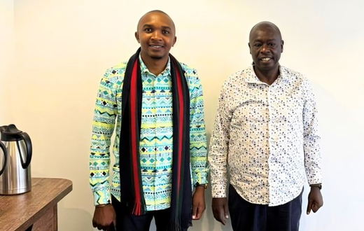 Former Deputy President Rigathi Gachagua posing with Inject Party Leader Morara Kebaso a