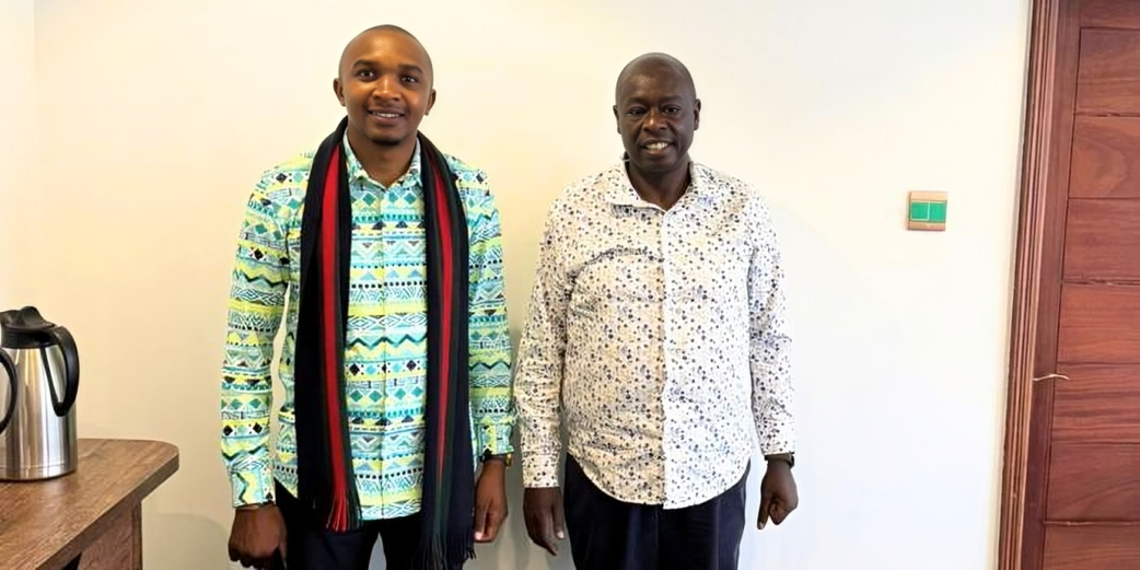 Former Deputy President Rigathi Gachagua posing with Inject Party Leader Morara Kebaso