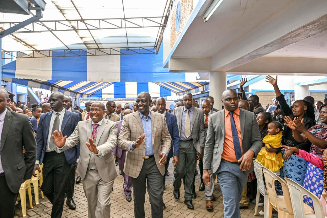 President William Ruto and other leaders during a church service at Jesus Winner Ministry, Roysambu, Nairobi county on Sunday, March 2, 2025