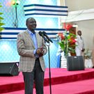 President William Ruto addressing the congregation during a church service at Jesus Winner Ministry, Roysambu, Nairobi