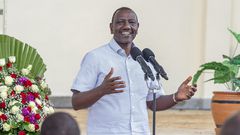 President William Ruto speaks during a church service at AIC Kipkorgot in Eldoret on December 22, 2024