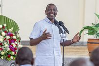 President William Ruto speaks during a church service at AIC Kipkorgot in Eldoret on December 22, 2024