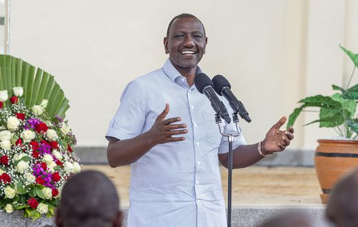 President William Ruto speaks during a church service at AIC Kipkorgot in Eldoret on December 22, 2024