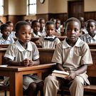 An AI-generated image of a child custody case in court