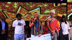 Winner Jose Jay after winning Sh1 million with other finalists