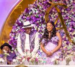 Trans Nzoia Senator Allan Chesang with his wife Chanelle Kittony during their chaik ceremony in Kitale on Saturday, November 1
