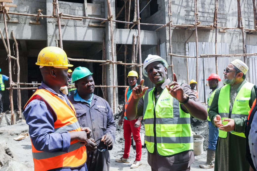 File image of President William Ruto inspecting an Affordable Housing Project site