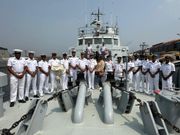 The crew of Seychelles Coast Guard Ship (SCGS) ZOROASTER