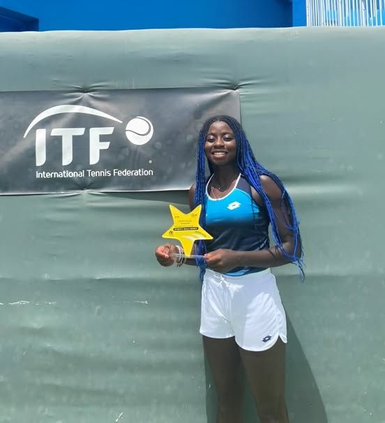 Tennis star Angela Okutoyi