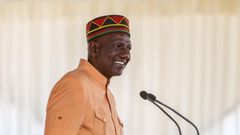 President William Ruto speaking in Siaya County