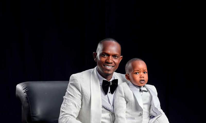 MC Kajim and his son baby AJ