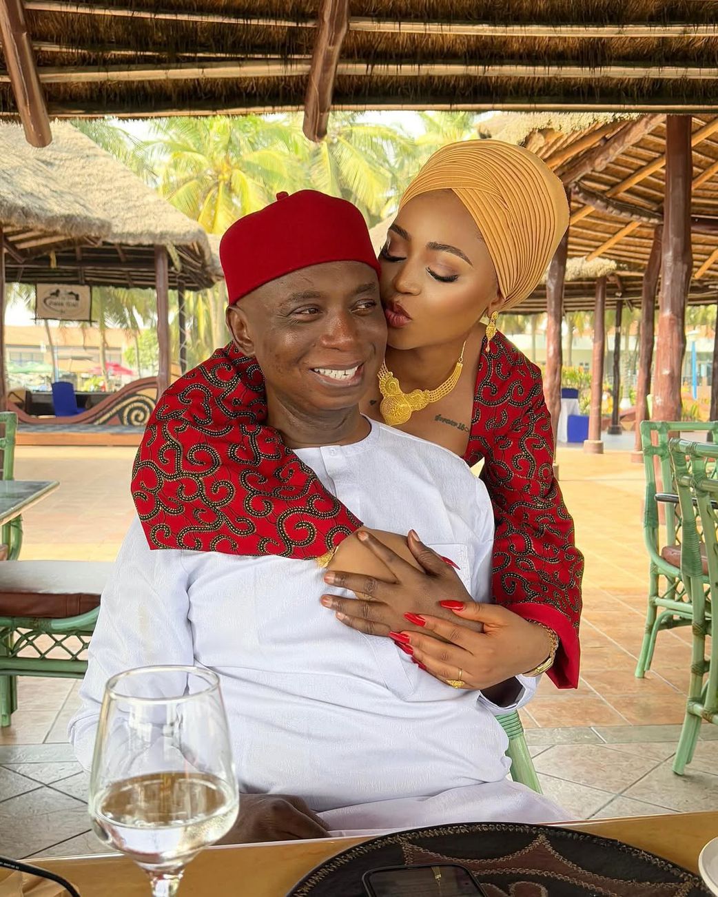 Nigerian politician Prince Chinedu Munir Nwoko with his 6th wife Regina Daniels