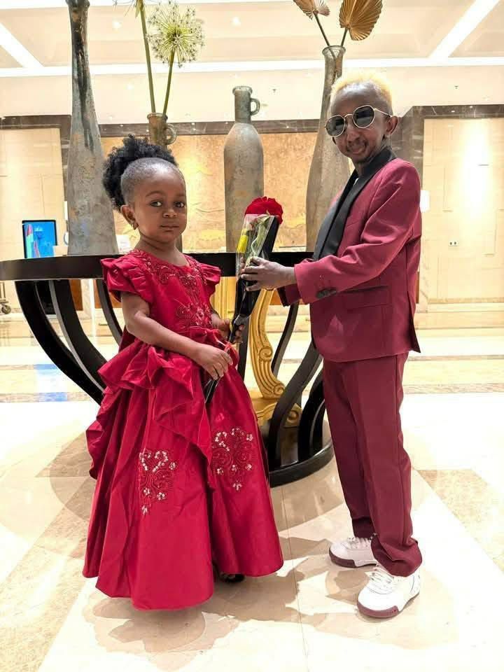 Guinean musician and internet sensation Grand P with his girlfriend Mariame Kaba