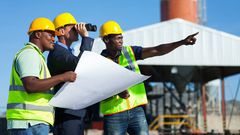 Construction workers on site