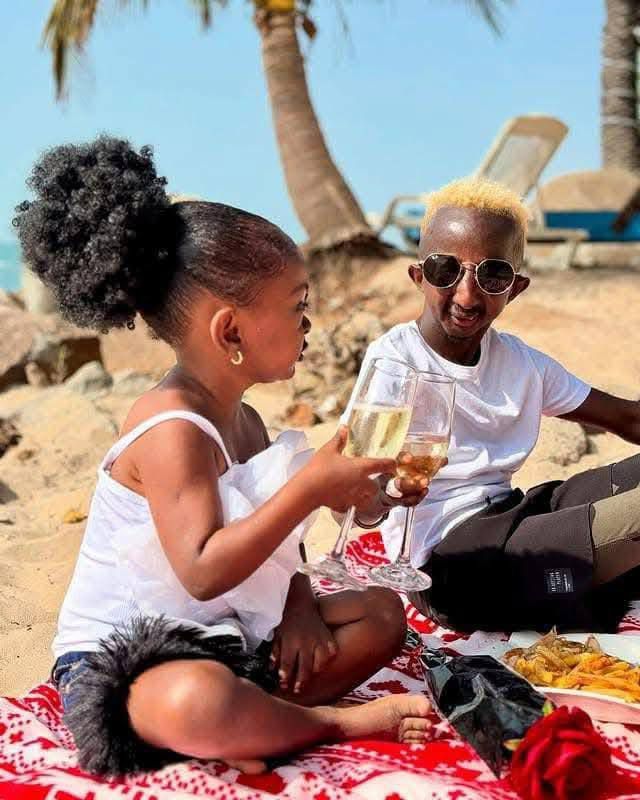 Guinean musician and internet sensation Grand P with his girlfriend Mariame Kaba