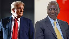 A collage of U.S. President Donald Trump and President William Ruto