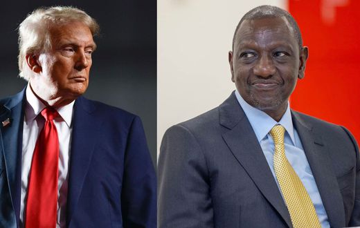 A collage of U.S. President Donald Trump and President William Ruto