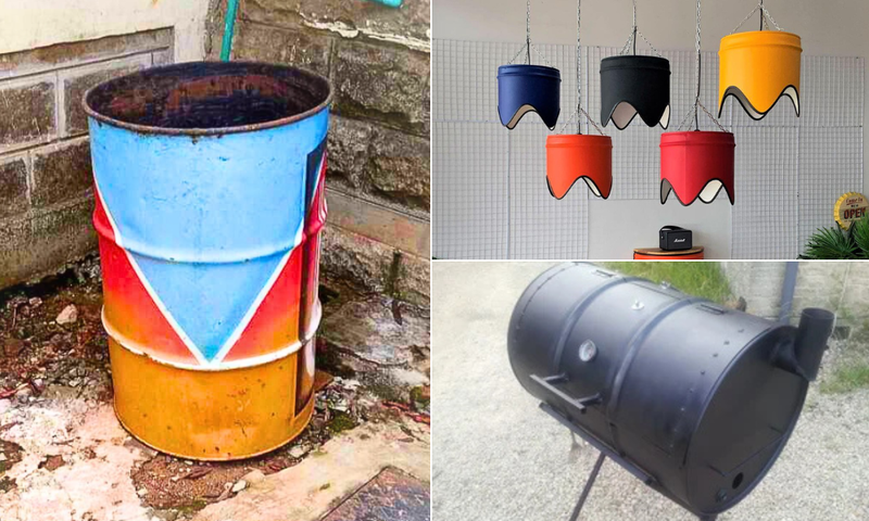 Items made from oil drums