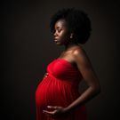 An AI generated image depicting a pregnant woman