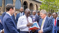 President William Ruto during a visit to UK