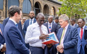 President William Ruto during a visit to UK