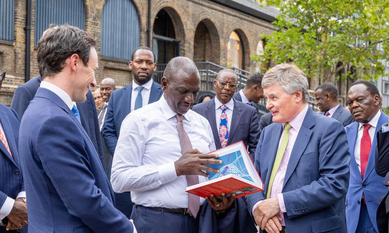 President William Ruto during a visit to UK
