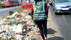 File image of a pile of garbage along a road in Kariokor