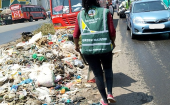 File image of a pile of garbage along a road in Kariokor