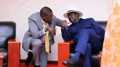 ODM leader Raila Odinga with Nairobi  Governor Johnson Sakaja