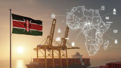 An AI-generated illustration of Africa's cross-border trade