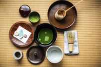 An image showing the process of Matcha preparation