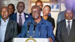 Oburu Odinga addressing the country after the death of Raila Odinga