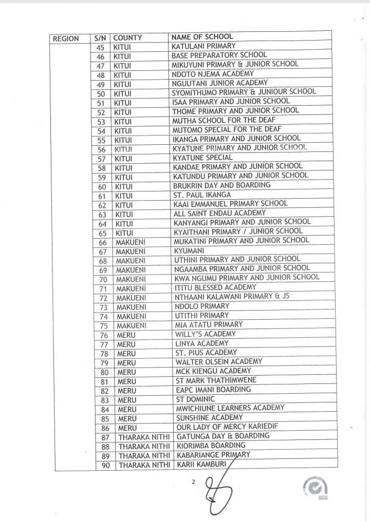 Full list of primary schools ordered to immediately close boarding section