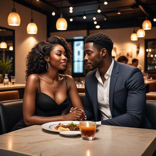 An AI-generated image of an extremely beautiful lady and a man