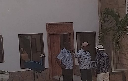Raila Odinga, Kilifi Governor Gideon Mung'aro and David Murathe in Kilifi