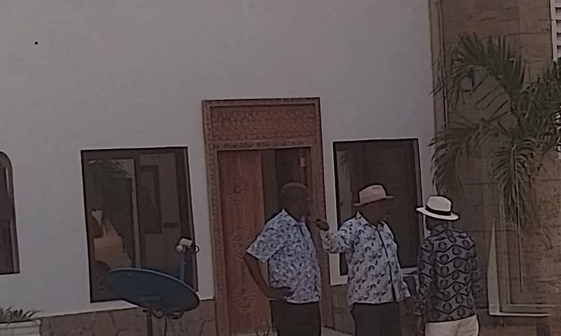 Raila Odinga, Kilifi Governor Gideon Mung'aro and David Murathe in Kilifi