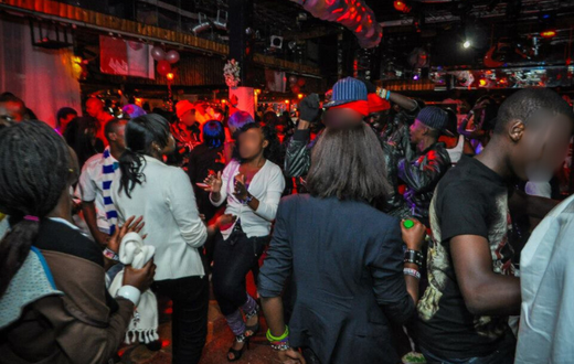 People dancing in a club