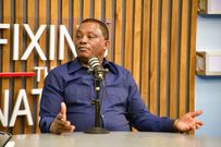 Former Public Service CS Justin Muturi during an interview in which he launched a scathing attack on President William Ruto