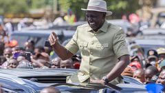 President William Ruto during his tour of Mt Kenya region