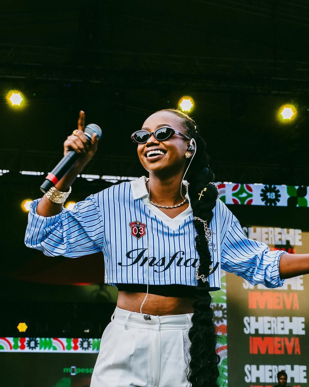 Njerae performing at a concert in Nairobi