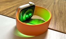 Green light emitted from a smartwatch sensor