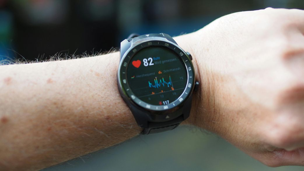 A person wearing a smartwatch
