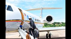 Uganda's official presidential jet (Gulfstream G550)