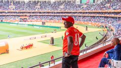 President William Ruto watching Harambee Stars game against DRC in the CAF African Nations Championship (CHAN) 2024
