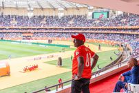 President William Ruto watching Harambee Stars game against DRC in the CAF African Nations Championship (CHAN) 2024